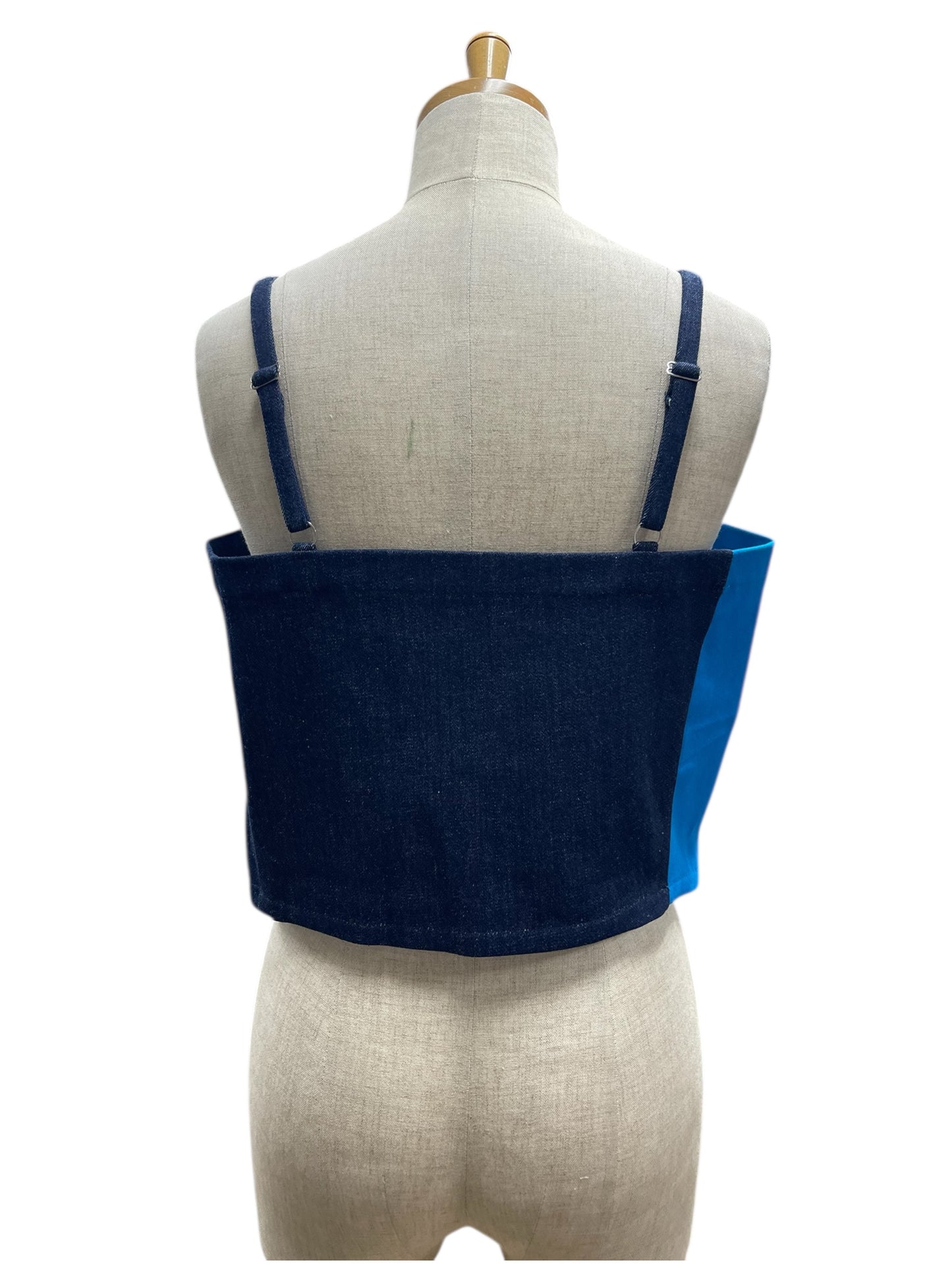 Mia 配色デニムビスチェ