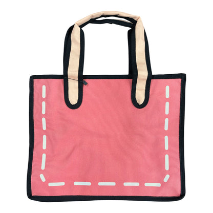 だまし絵ステッチキャンバスBAG(大)