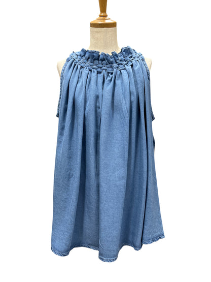 Dignite collier 編み込みフレアブラウス