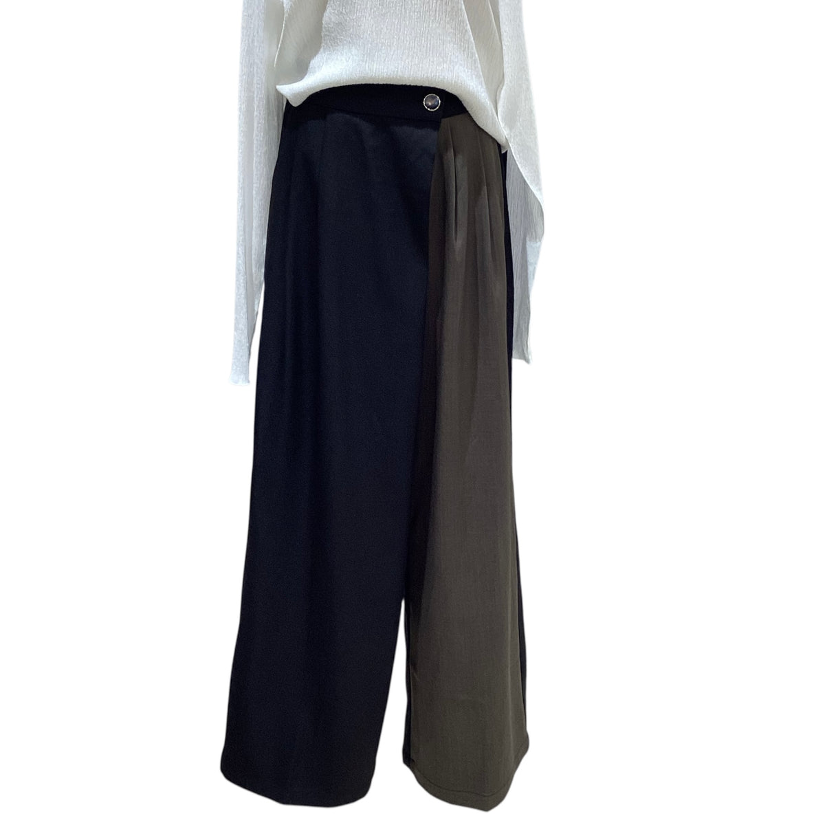 ◎【再入荷】バイカラーワイドスカートPT