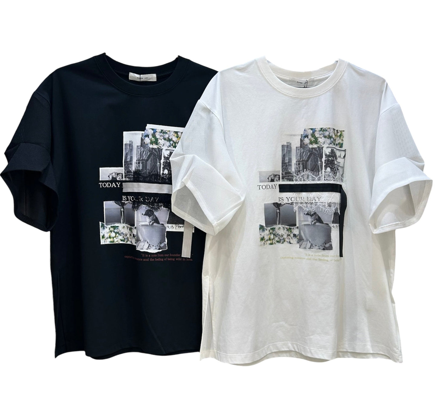 ◎Eimee Law フォトコラージュptメッシュスリーブT
