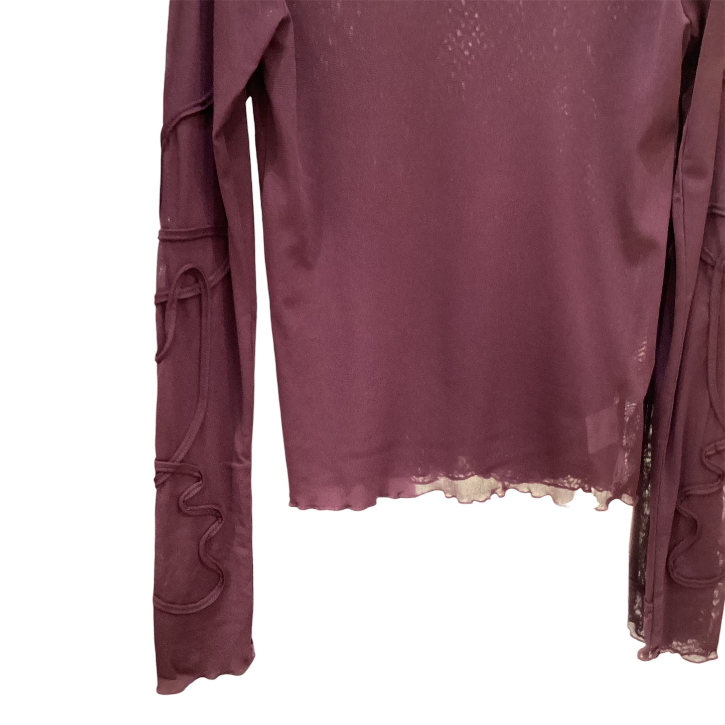 ◎袖コード刺繍ハイネックPO