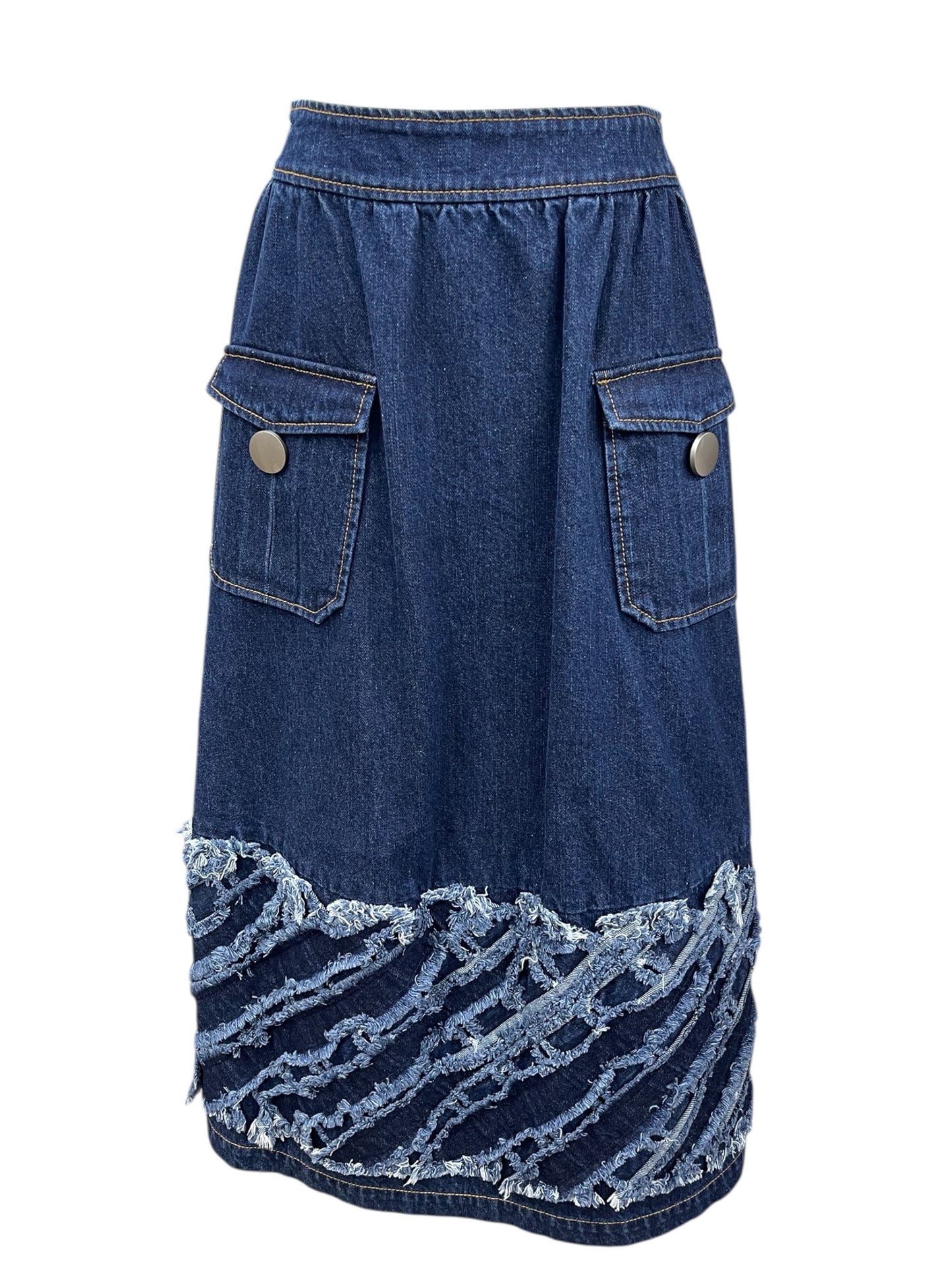 Mia デニムテープ使いスカート