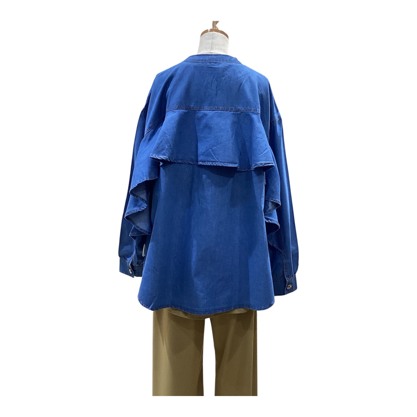 ◎【再入荷】バックフリルデニムSH