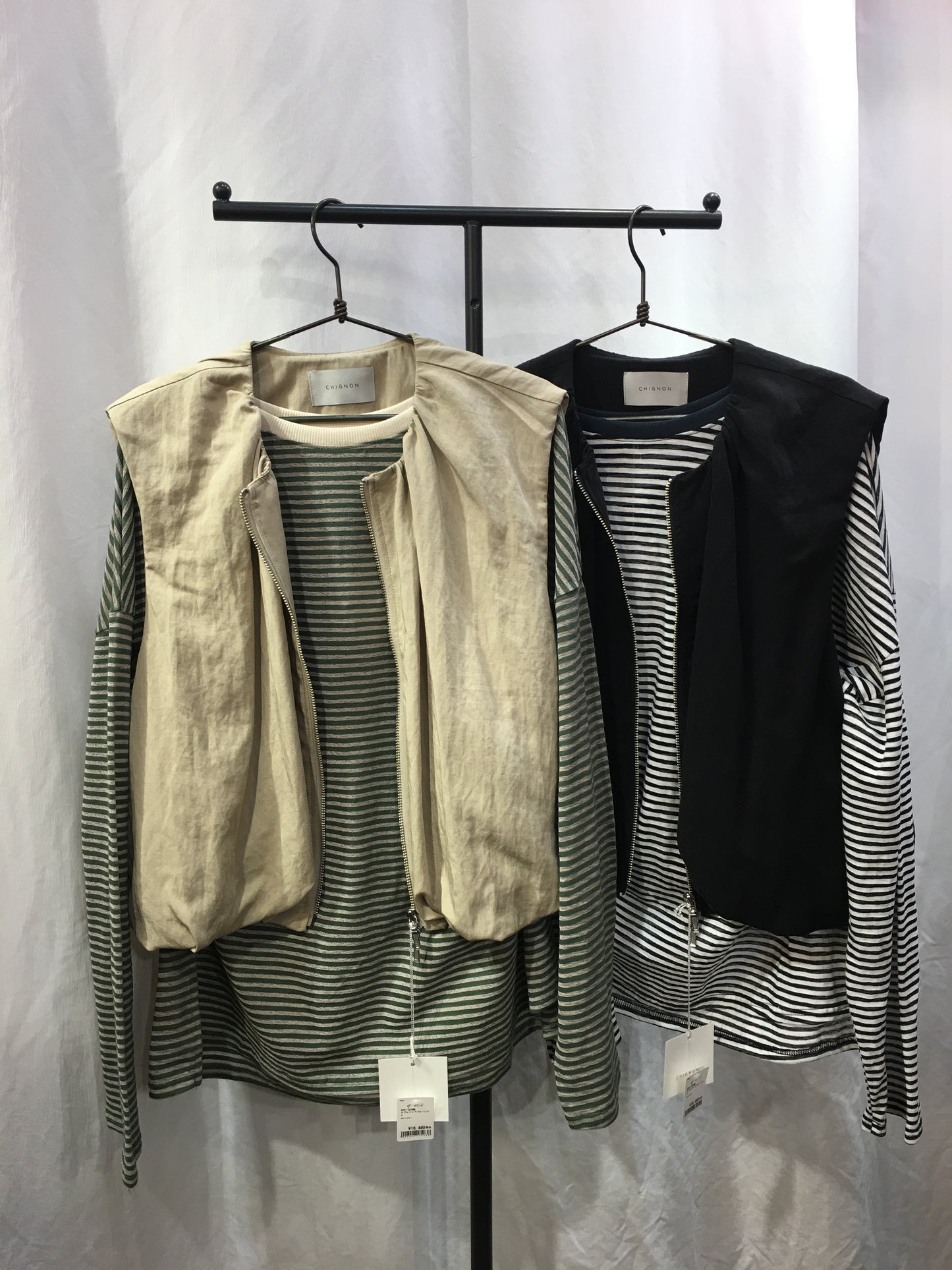 ☆chignonダブルジップバルーンジレ