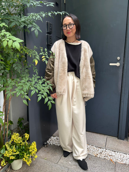 予約☆Siro　エコファードッキングブルゾン【即日決済で次から使える10％還元クーポンもらえます】