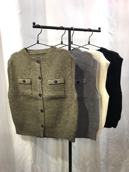☆ Amuelle Rosettaニットボタンベスト