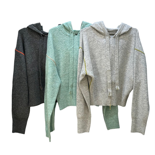 ◎【ラスト1点】Eimee Law ZIPスリットフーディーニットTOPS