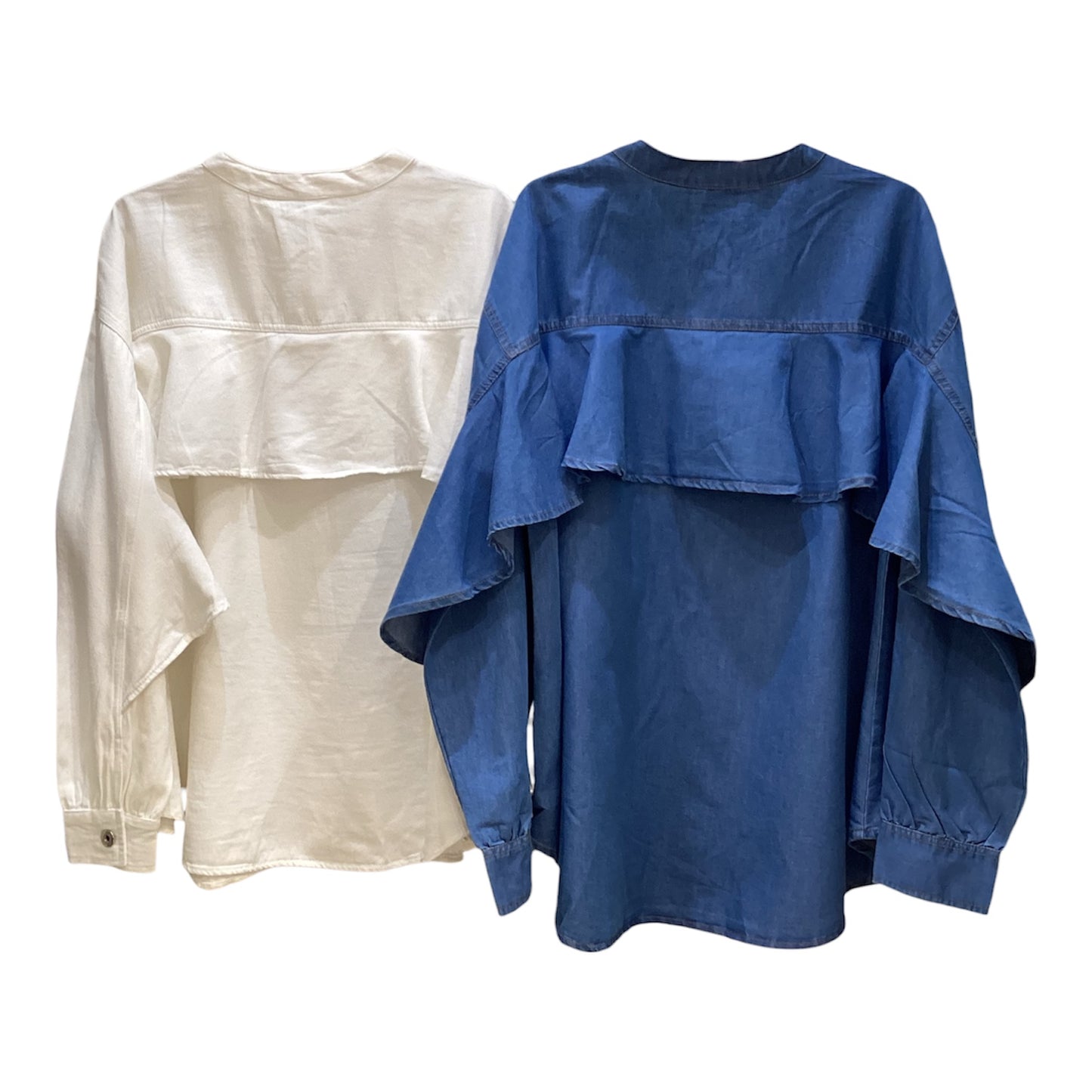 ◎【再入荷】バックフリルデニムSH