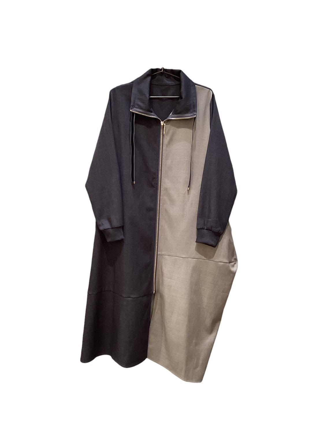 ◎【再入荷】配色切替ロングZIPUP