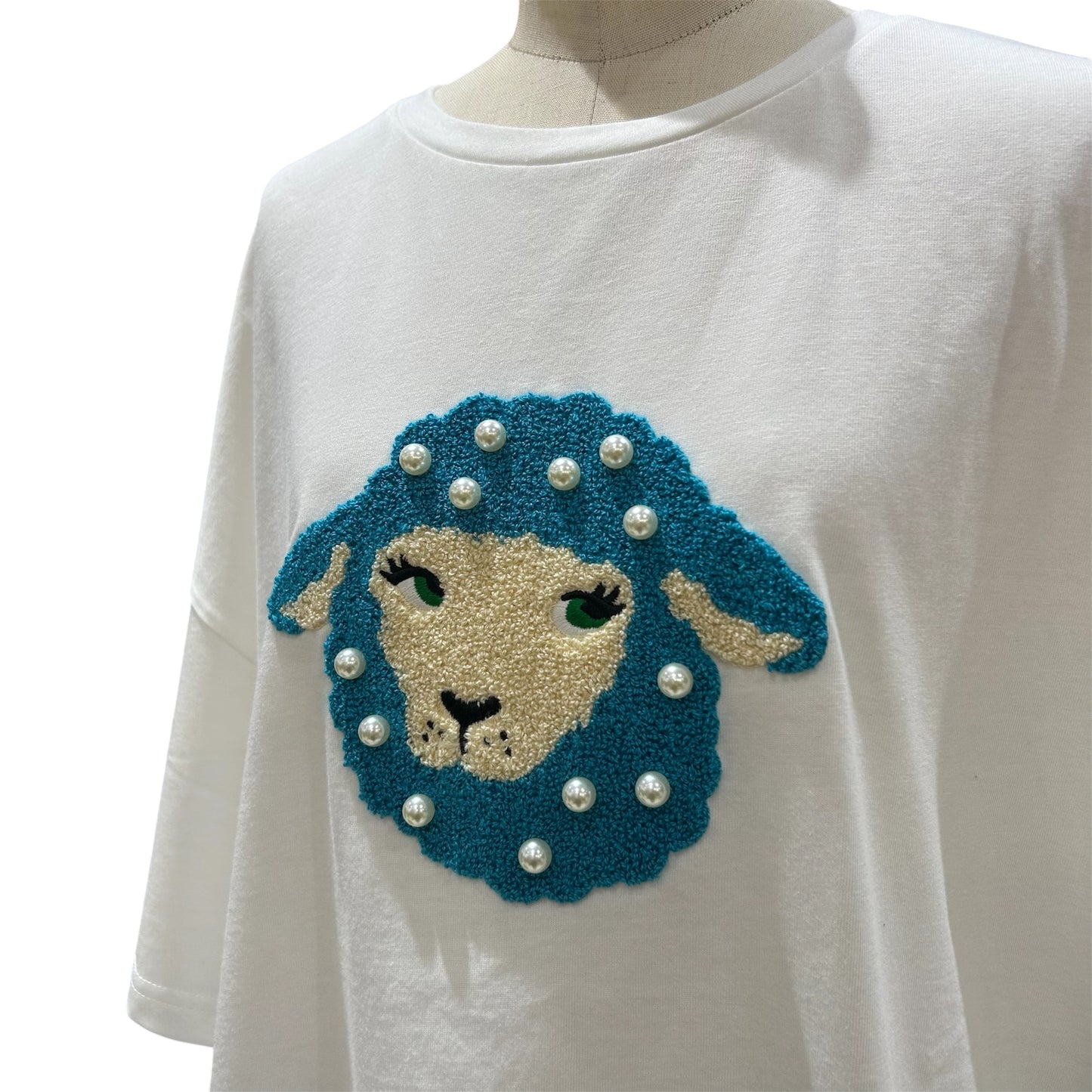 ◎パール付羊相良刺繍BigT