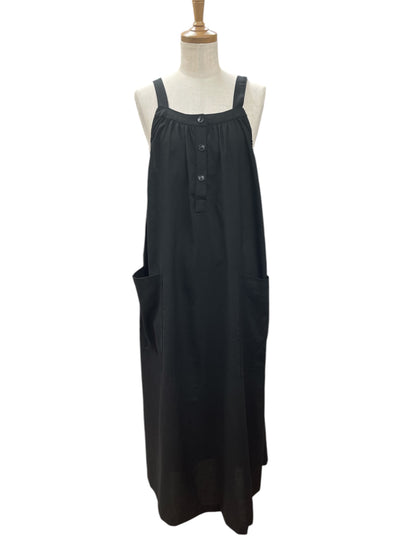 A.N.L レーヨン麻フロント釦ジャンスカ