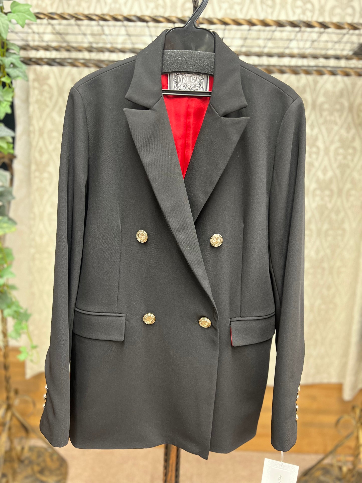 DOS DIOSAS 無地ゴールドボタンテーラーJK