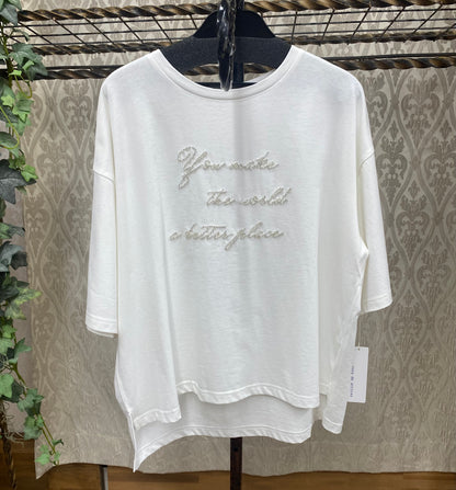 ☆epidemique ビーズ刺繍ロゴTシャツ