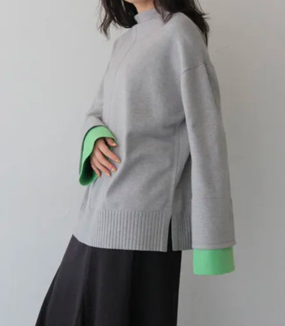 vingtrois 袖配色プルオーバー