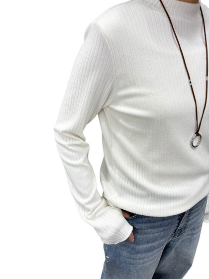 【予約商品11月末〜12月初】ayane ハイネックリブロンT