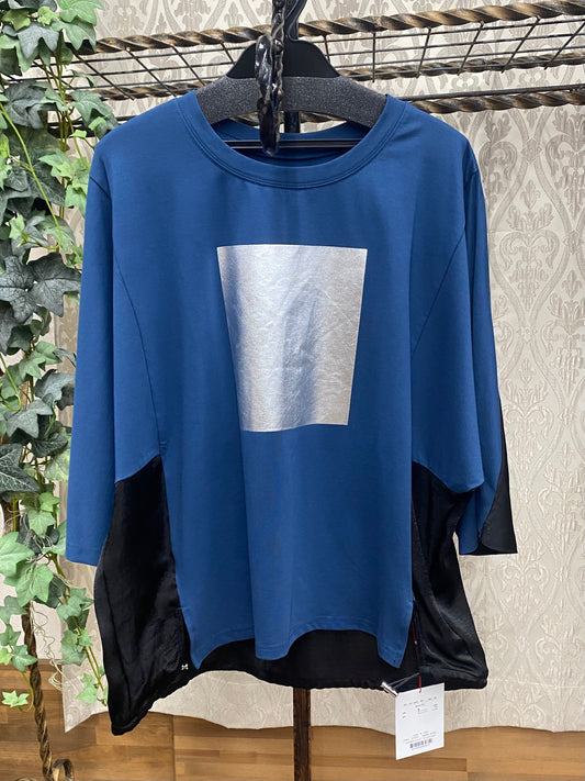 DOLLUPOOPS箔プリント配色ドルマンTOPS