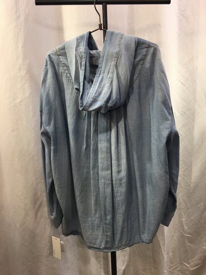 ☆ayaneシアーデニムフーディシャツ