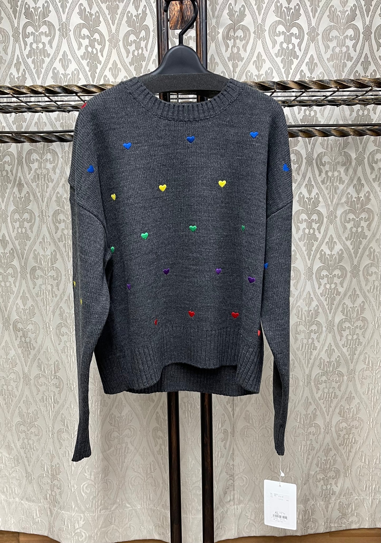 DOS DIOSASハート刺繍カラフルニット