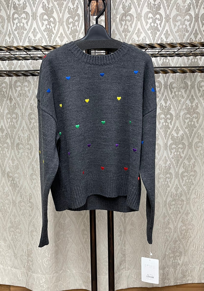 DOS DIOSASハート刺繍カラフルニット