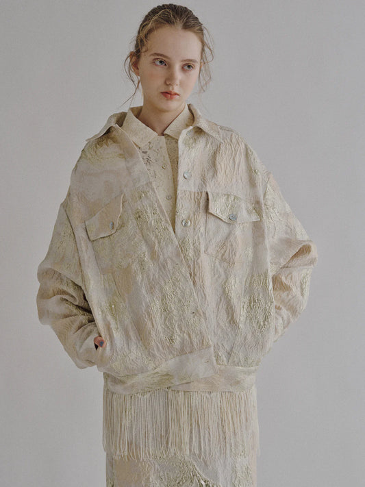 NEVO ジャガードオーバーサイズジャケット