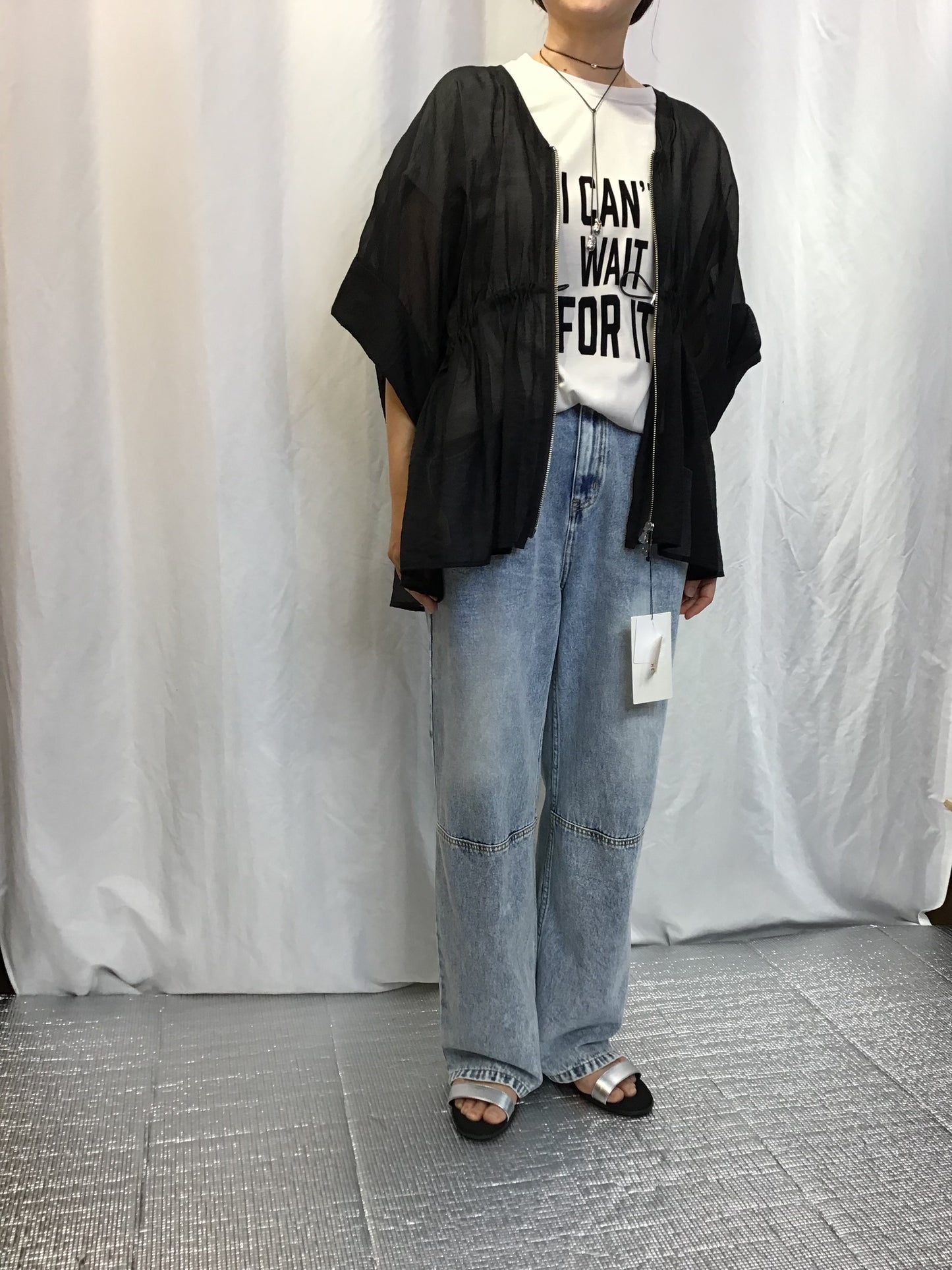 ☆CLOCHE シアーZIPカーデ