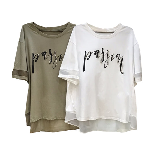 ◎トップス(ビジュー付きTシャツ)