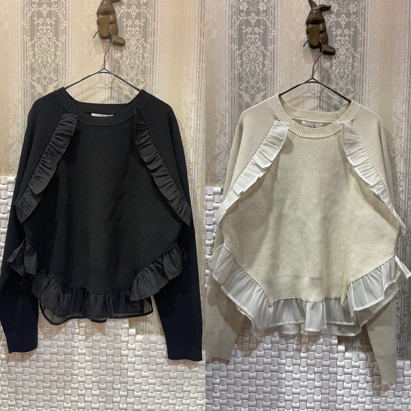 Eimee Law フリルデザインラグランニット　完売品 ◎Eimee Law フリルデザインラグランニット – q.b.cの公式