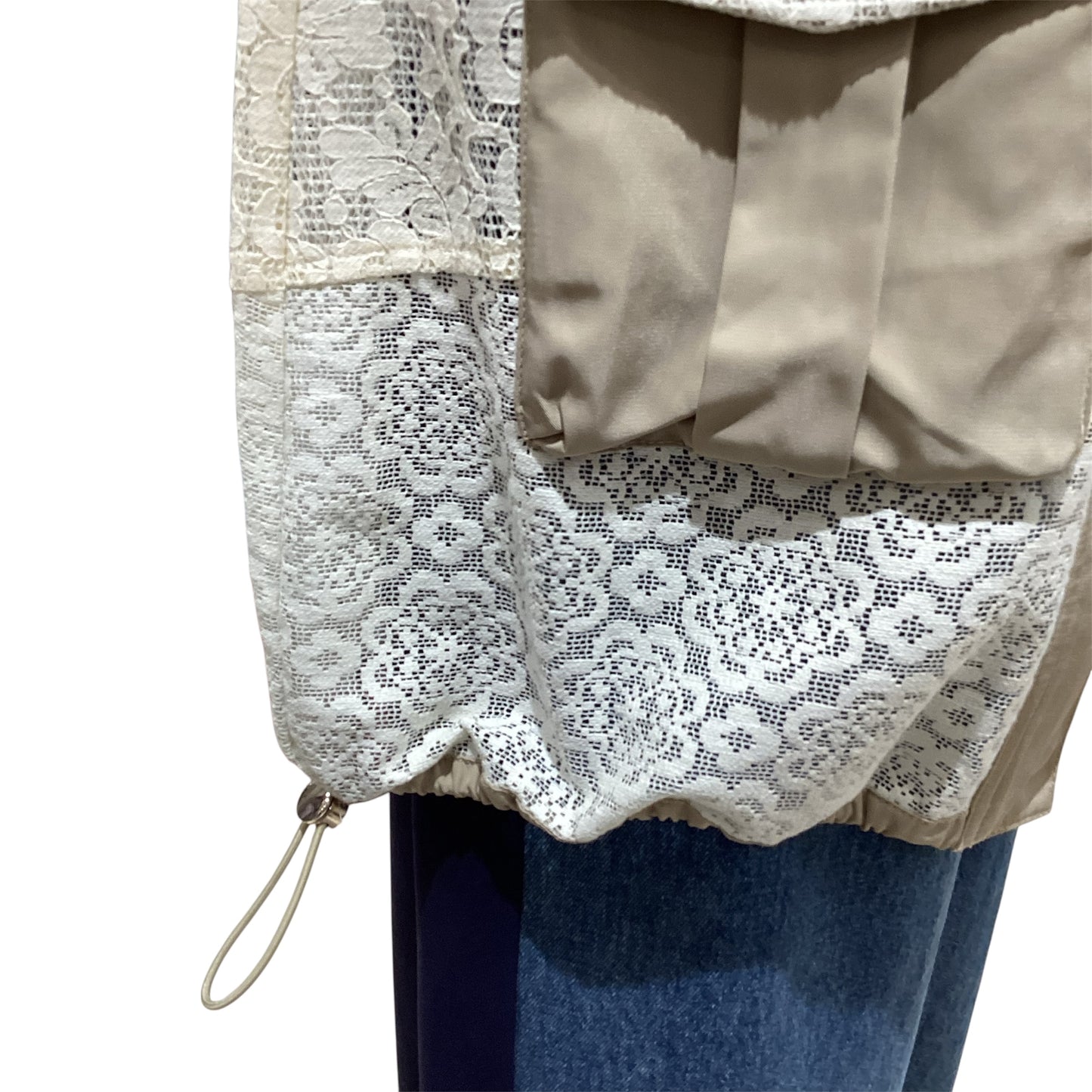 ◎Eimee Law メッシュレーススタンドカラージレ