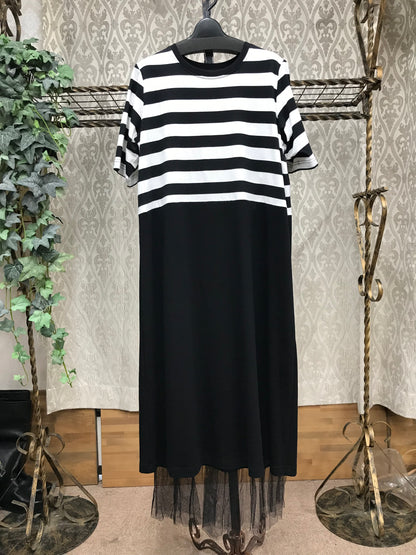 C’EST MOIJEU ボーダーOP×チュールSK