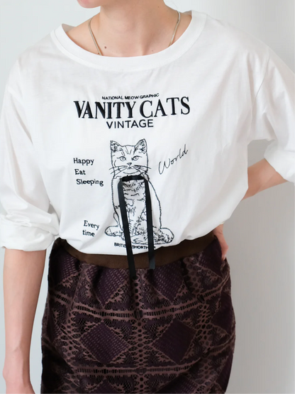 VANITY CAT ロングTシャツ