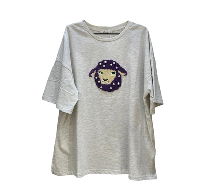 ◎パール付羊相良刺繍BigT