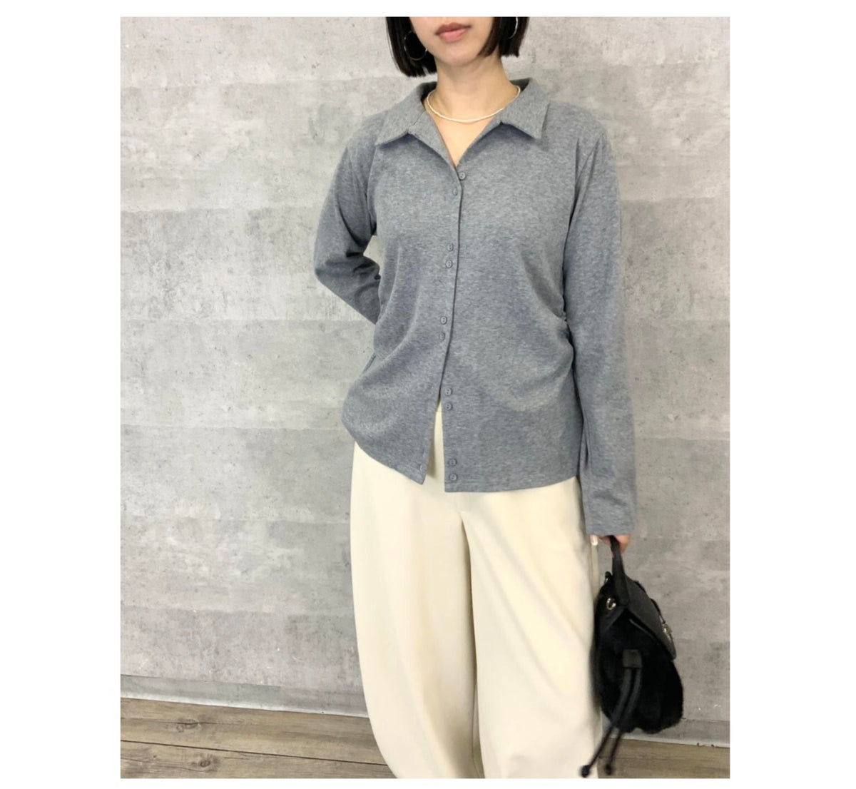 ☆予約商品ANNA KERRY ダブルボタンカットソーシャツ【10月末入荷予定】