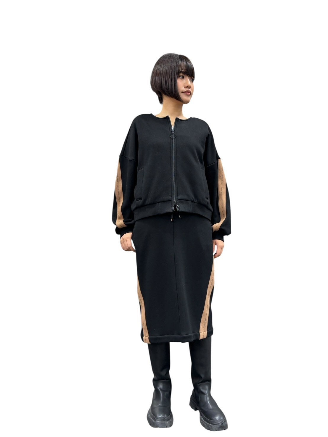 【予約商品11月末〜12月初】ayane ミディアム丈ボンバーSK