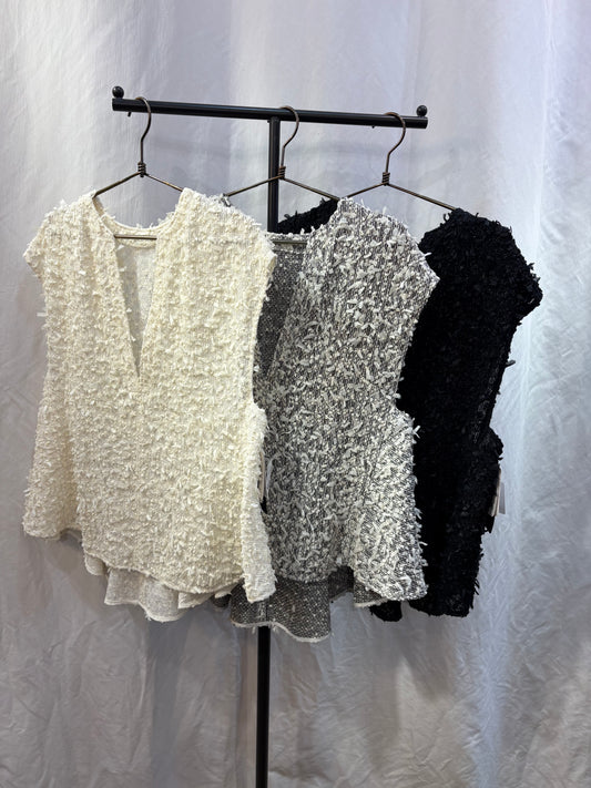 ☆BLUE FRONCEツィードペプラムベスト