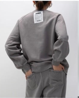 【予約商品11月中旬】 33℃ 裏起毛ピグメント バックパッチ c/n po