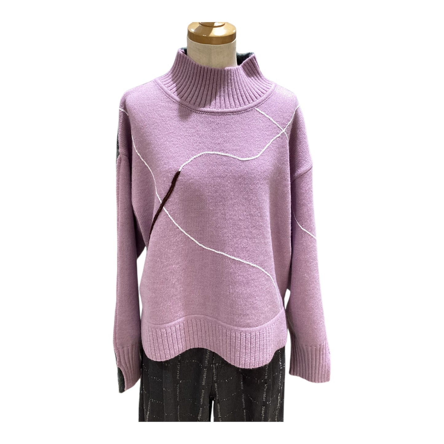 ◎Eimee Law アーチライン配色ニット