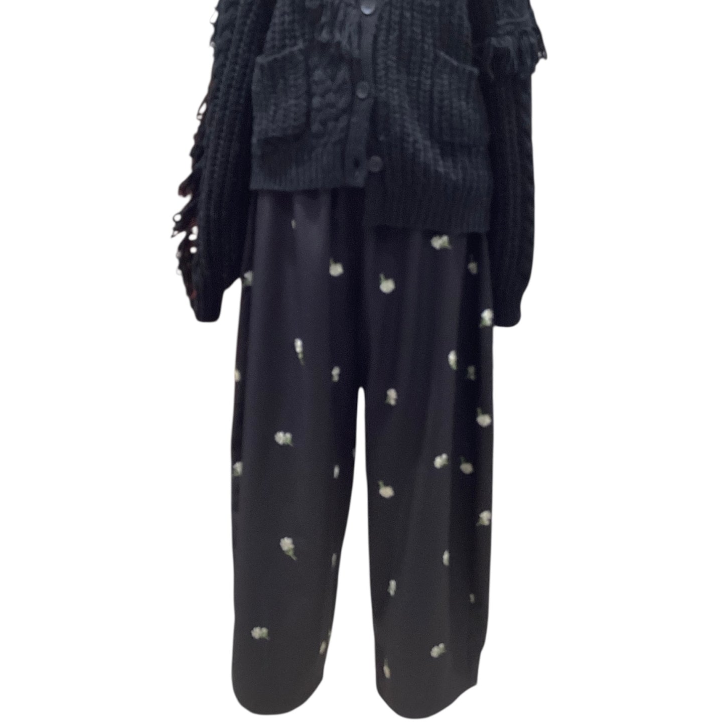 ◎小花柄刺繍コクーンイージーPT