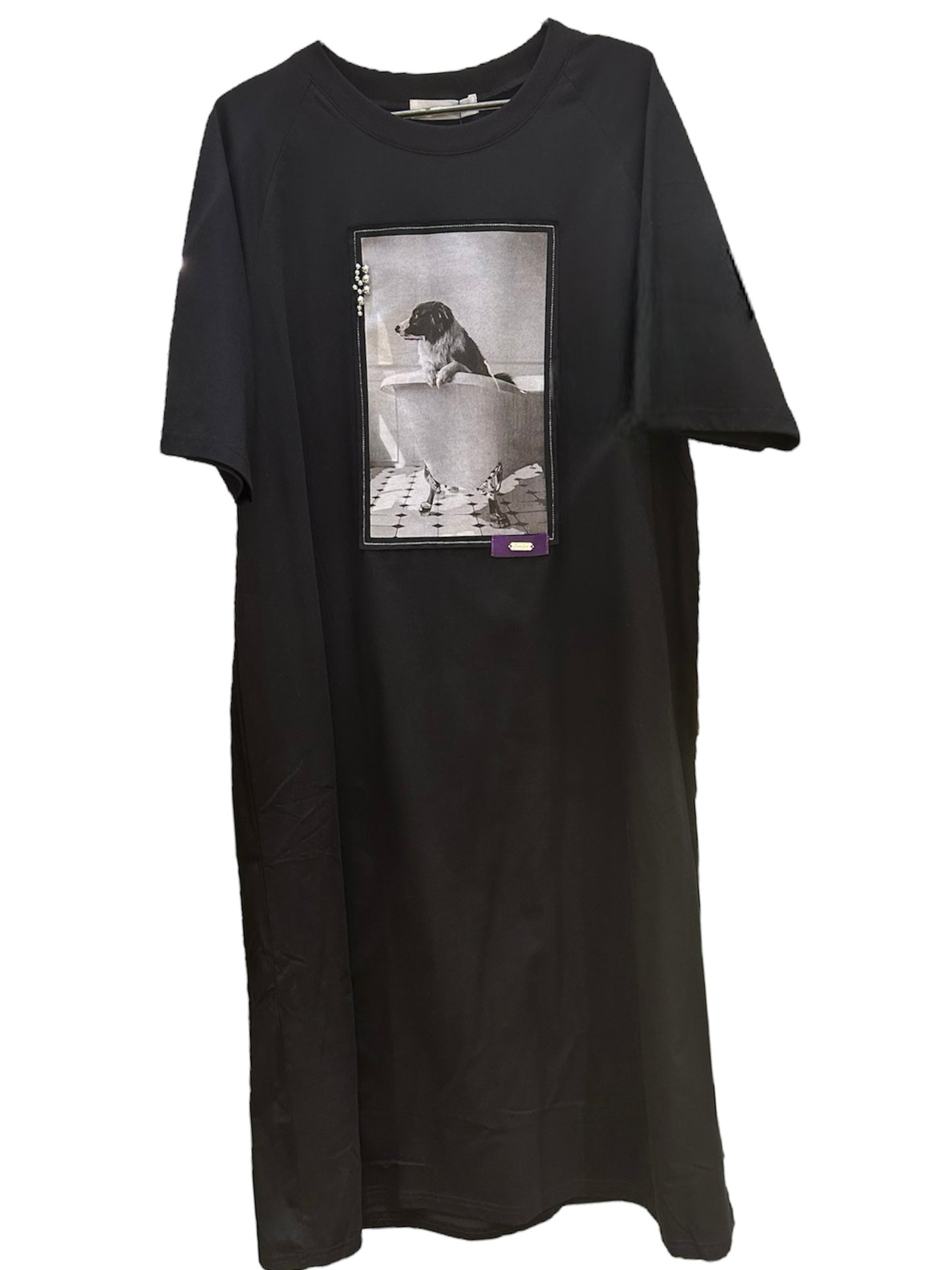 ◎Eimee Law レースインナー付モノクロフォトカットソーOP