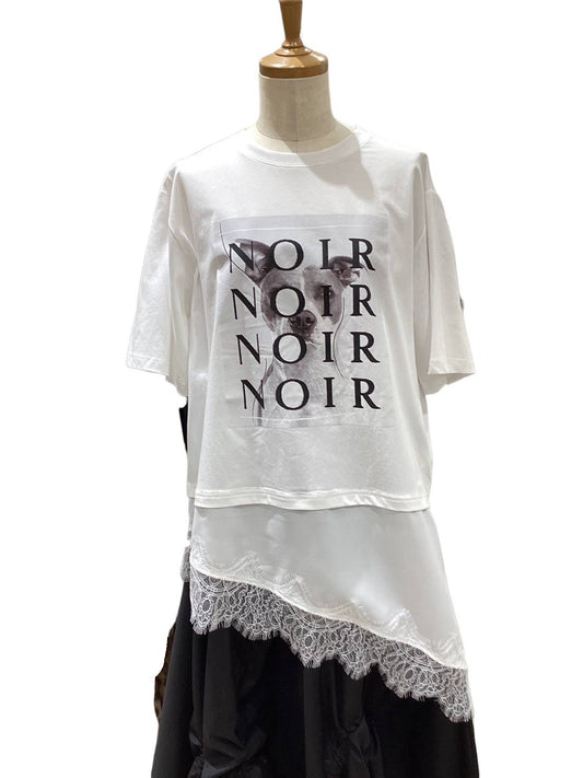 ◎Eimee Law アニマルフォト＆刺繍ptイレギュラーヘムレース