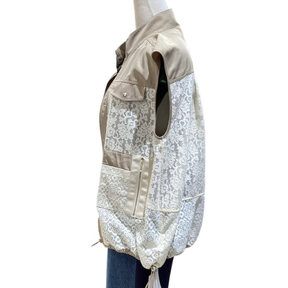 ◎Eimee Law メッシュレーススタンドカラージレ