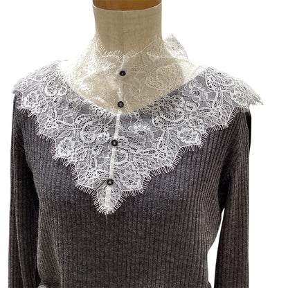 ◎Eimee Law レースカラーリブカットソー