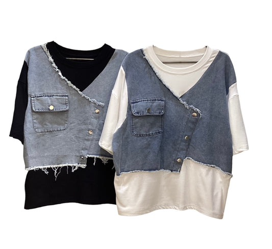 ◎【再入荷】デニムドッキングボタンPO