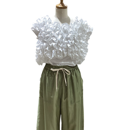 ◎フリルデザインノースリTOPS