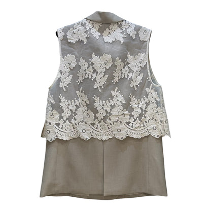 ◎Eimee Law レースレイヤードWボタンジレ