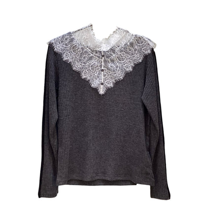 ◎Eimee Law レースカラーリブカットソー