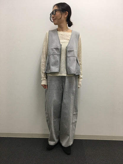 ☆QTUMEデニムタックパンツ