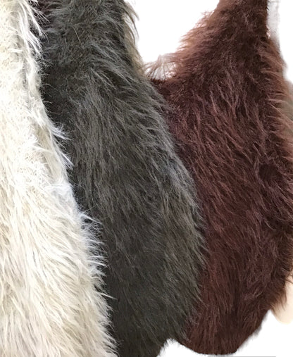 ◎【再再入荷】長毛フェザーショート丈ビスチェ