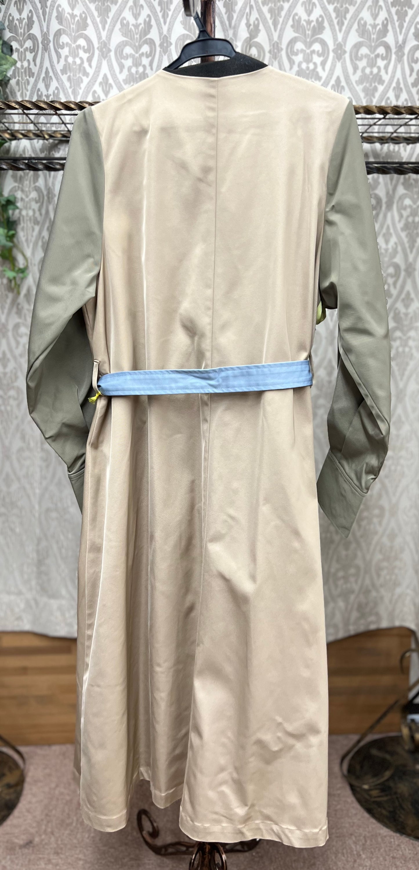 TEVALT  マルチカラープリーツ切替トレンチコート