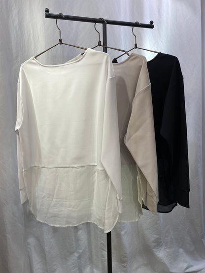 ☆Dignite collier シアー切替長袖PO